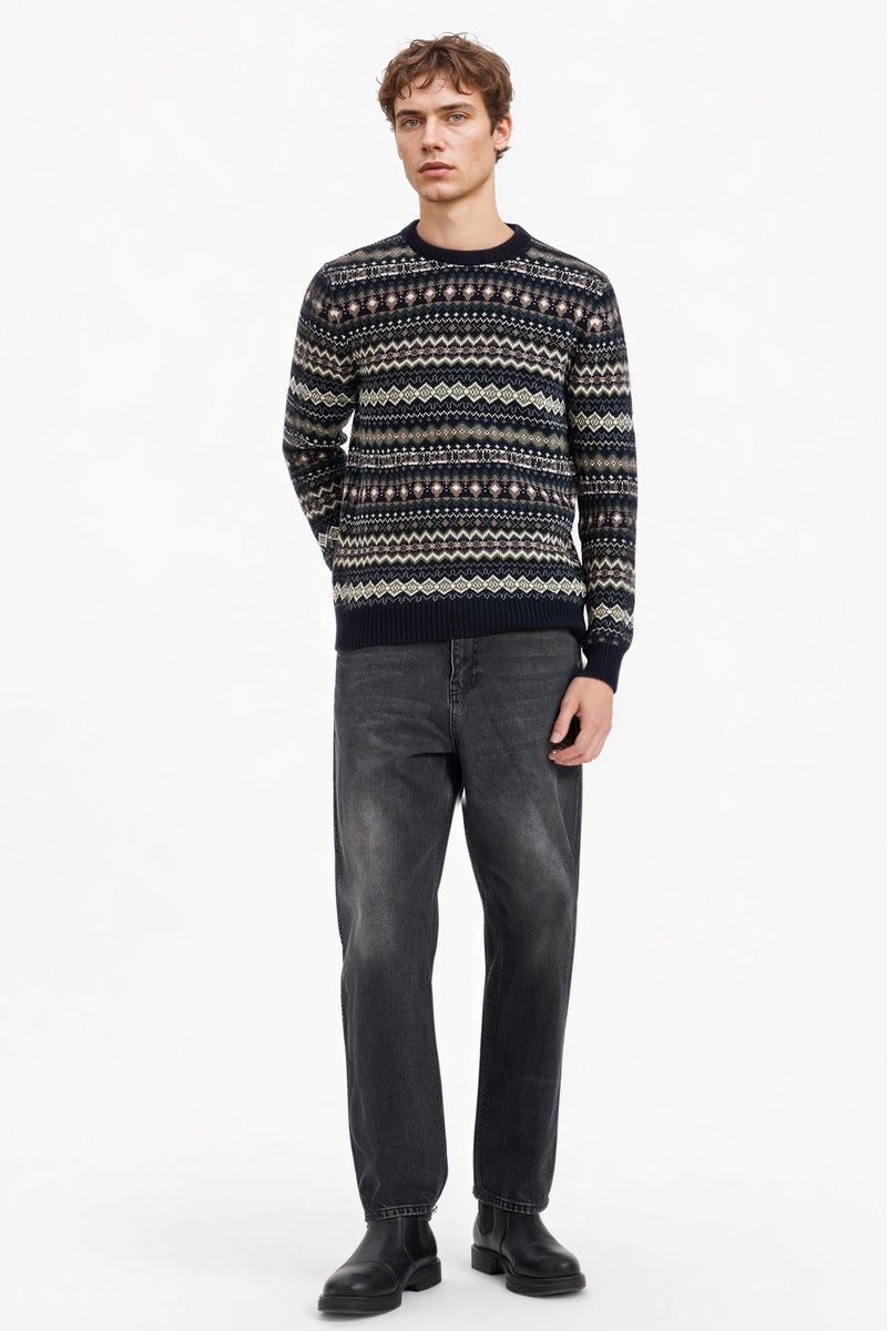 DeFacto Blue Man Standard Fit Knitwear Pullover Casual - Image 4